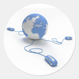 Sticker Rond Connexion mondiale