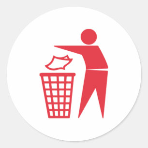 Sticker Rond Connexion Red Trash