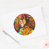 Sticker Rond Connexion Robot (Enveloppe)