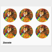 Sticker Rond Connexion Robot (Feuille)