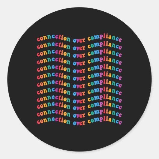 Sticker Rond Connexion sur la Sensibilisation sur l'autisme de  (Devant)