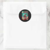 Sticker Rond Conquérants Des Étoiles - Retro Couverture De Livr (Sac)