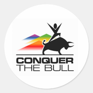 Sticker Rond Conquérir le taureau