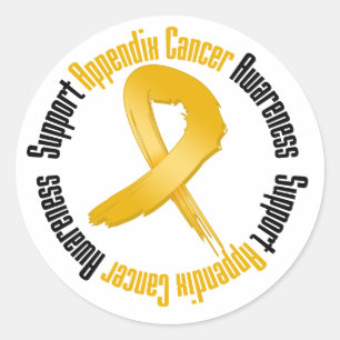 Sticker Rond Conscience de Cancer d'annexe de soutien