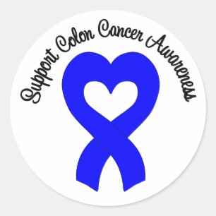Sticker Rond Conscience de cancer du colon de soutien