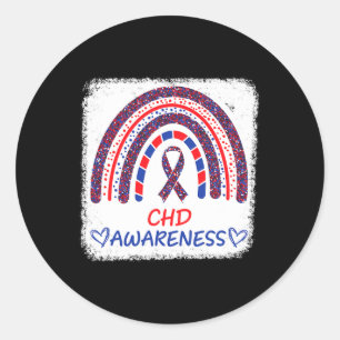 Sticker Rond Conscience de la cardiopathie Maladie cardiaque Ar