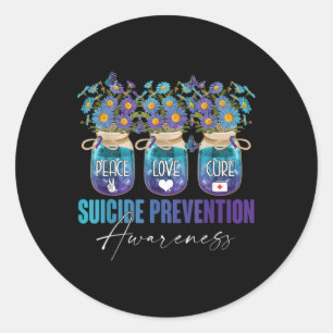 Sticker Rond Conscience de la prévention du suicide Survivant C