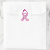 Sticker Rond conscience du cancer du sein / citations / soutien (Sac)
