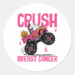 Sticker Rond Conscience du cancer du sein en cas d'écrasement M