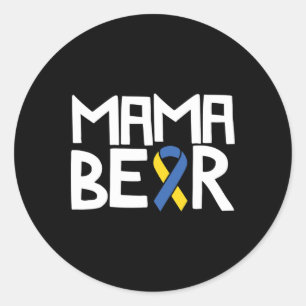 Sticker Rond Conscience du syndrome de Down Maman T21 Femmes de
