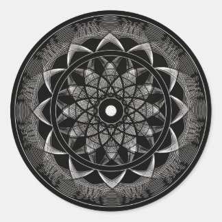 Sticker Rond Conscience - Géométrie Sacrée Mandala