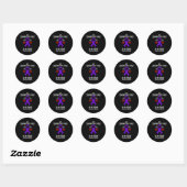 Sticker Rond Conscience Le combat de ma fille est mon combat ma (Feuille)