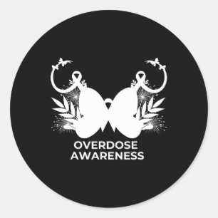 Sticker Rond Conscience surdose violet 1