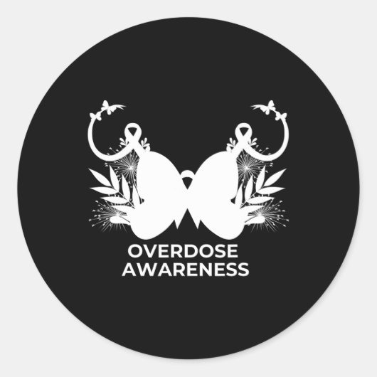 Sticker Rond Conscience surdose violet 1 (Devant)