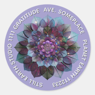 Sticker Rond Conseil de Feuilles Mandala