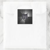 Sticker Rond Conseil de loup de folie Mème animal (Sac)