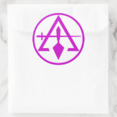 Sticker Rond Conseil des maçons de cristal, PAS EAU (Sac)