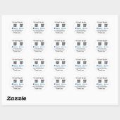Sticker Rond Conseil virtuel jar q r code argent don PayPal ven (Feuille)