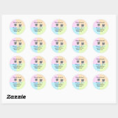 Sticker Rond Conseil virtuel jar q r code argent don PayPal ven (Feuille)