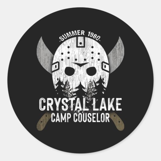 Sticker Rond Conseiller de camp de Crystal Lake Hockey (Devant)