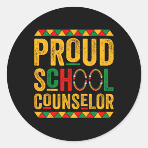 Sticker Rond Conseiller d'école fier - Mois de l'histoire des N