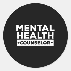 Sticker Rond Conseiller en santé mentale - Intérêt du thérapeut