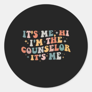 Sticker Rond Conseiller scolaire C'est moi Bonjour Je suis le c