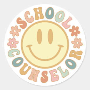 Sticker Rond Conseiller scolaire mignon, Cadeau Pour Conseiller
