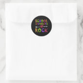 Sticker Rond Conseiller scolaire Rock Heart Book School Counsel (Sac)