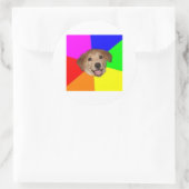 Sticker Rond Conseils Chien Conseils Animal Meme (Sac)