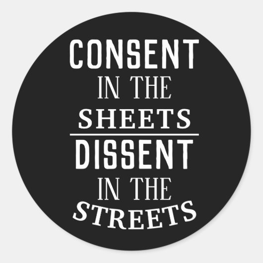 Sticker Rond Consentement dans les feuilles (Devant)