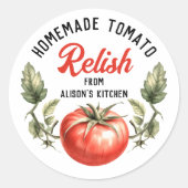 Sticker Rond Consertissage de tomates maison sur mesure (Devant)