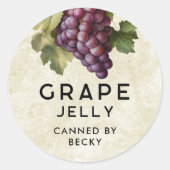 Sticker Rond Consertissage vintage de gelée de raisin (Devant)