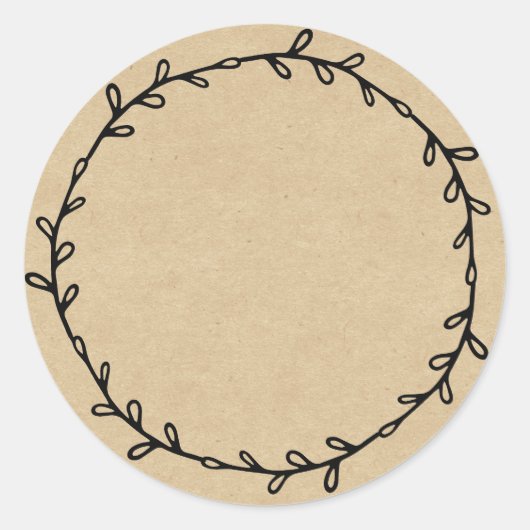Sticker Rond Conservation de confiture maison rustique papier k (Devant)
