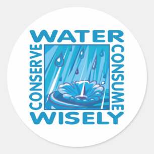Sticker Rond Conservation de l'eau