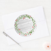 Sticker Rond Conservation de Noël en bois rustique | Confiture (Enveloppe)