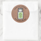 Sticker Rond Conservation rustique en pot de grès | Confiture (Sac)