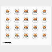 Sticker Rond Conserve de chutney orange maison (Feuille)