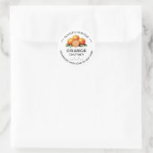 Sticker Rond Conserve de chutney orange maison (Sac)