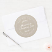 Sticker Rond Conserve de confiture de myrtille maison rustique (Enveloppe)