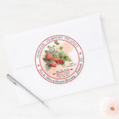 Sticker Rond Conserve de fraises maison (Enveloppe)