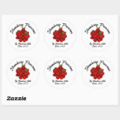 Sticker Rond Conserve de fraises Photographie Conservation alim (Feuille)