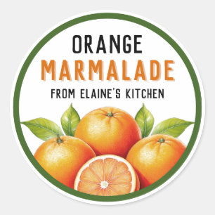Sticker Rond Conserve de marmelade d'orange