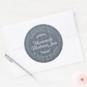 Sticker Rond Conserve de myrtilles maison rustique mise en cons (Enveloppe)