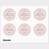 Sticker Rond Conserve de myrtilles maison rustique mise en cons (Feuille)
