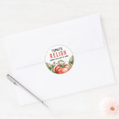 Sticker Rond Conserve de Relish de Tomate Maison mise en conser (Enveloppe)