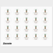 Sticker Rond Conserve deananas maison (Feuille)