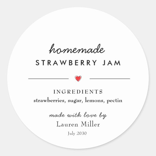 Sticker Rond Conserve Maison Bocaux de Conservation Modernes (Devant)