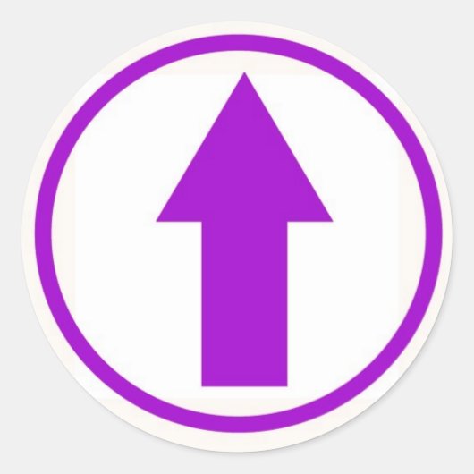 Sticker Rond Conserver à l'influence - Violet (Devant)