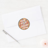 Sticker Rond Conserver calme et commander pizza (Enveloppe)